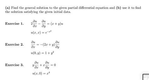 Solved Find The General Solution To The Given Partial Differential