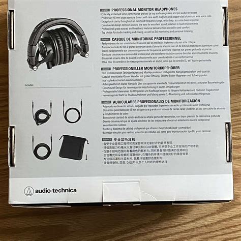 Audio Technica Ath M X Professional Studio Monitor Headphones Black