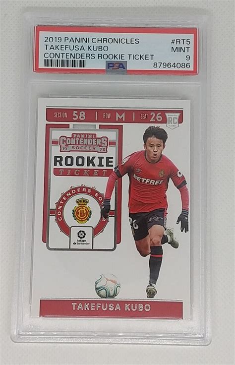 PSA9 久保建英 2019 20 Panini Chronicles Soccer Contenders Rookie Ticket RC