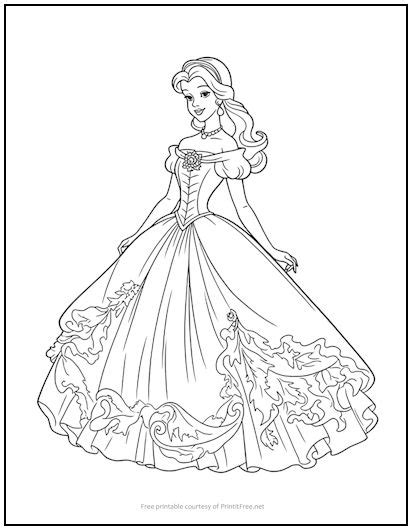 Free Printable Princess Coloring Pages Disney