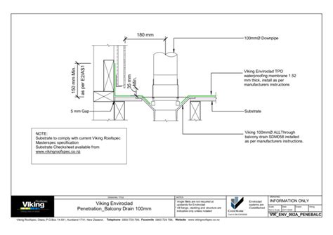 Balcony Drain 100mm 002a Waterproofing And Roofing Systems