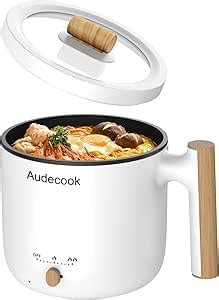 Audecook Electric Hot Pot 1 5L Portable Non Stick Mini Multifunctional