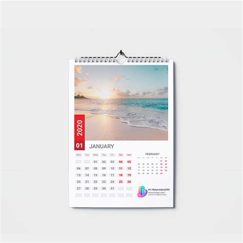 Jual Cetak Kalender Dinding Murah Cepat Potrait Ukuran X