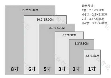 常用照片尺寸指南 一寸、二寸、小一寸等详细尺寸及像素要求