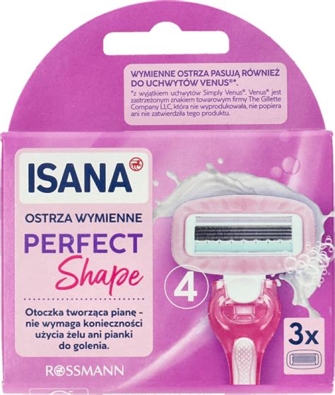 ISANA Perfect Shape wkłady do maszynki do golenia 4 ostrzowe dla