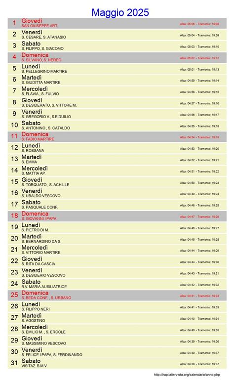 Calendario Maggio 2025 Con Festività E Fasi Lunari