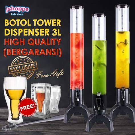 Jual Beer Tower 3 Liter Tower Drink Botol Tower Minuman Kekinian