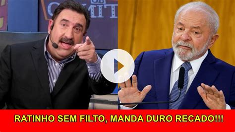 Ratinho Se Cansa E Manda Duro Recado Para Lula E Diz Que Ver Mais