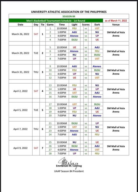 LOOK: UAAP releases Season 84 men’s basketball schedule | Fastbreak