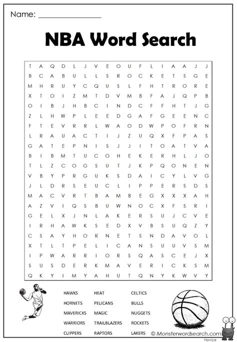 Nba Teams Word Search My Printable Puzzles Atelier Yuwa Ciao Jp