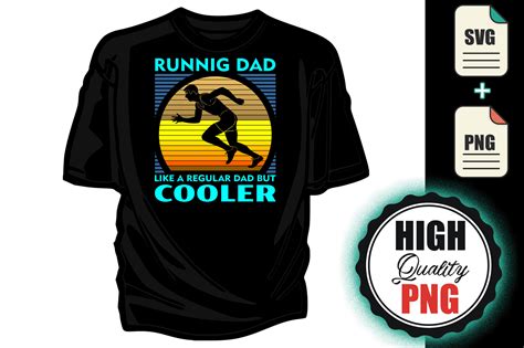 Runner Dad Like A Regular Dad But Cooler Graphic By Blue Hat Graphics