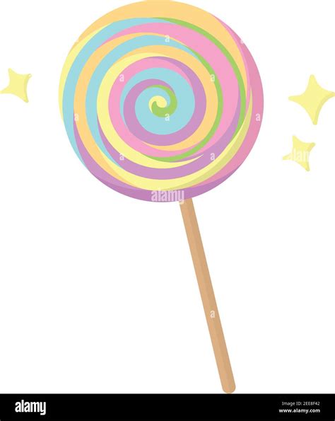 Colorful rainbow swirl lollipop candy, sweet lollipop with sparkles ...