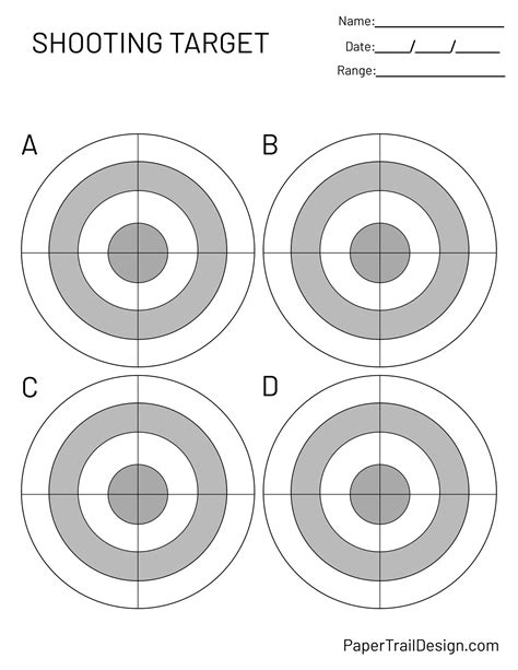 Free Printable Shooting Targets Paper Trail Design Worksheets Library