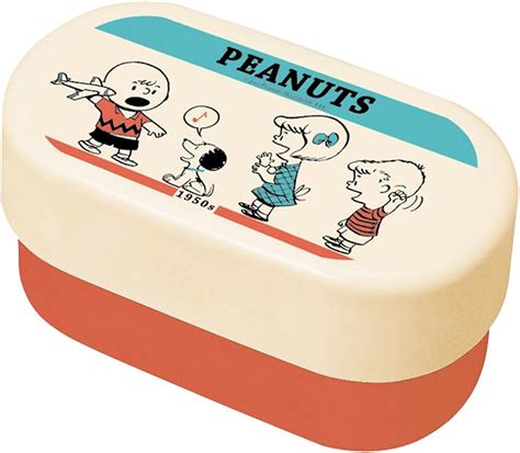 Jp 大西賢製販 Peanuts 2 Tiered Lunch Box2段式ランチボックス 50s ブルー Slq