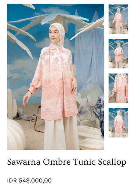 Klamby Sawarna Tunic Peach Fesyen Wanita Pakaian Wanita Atasan Di