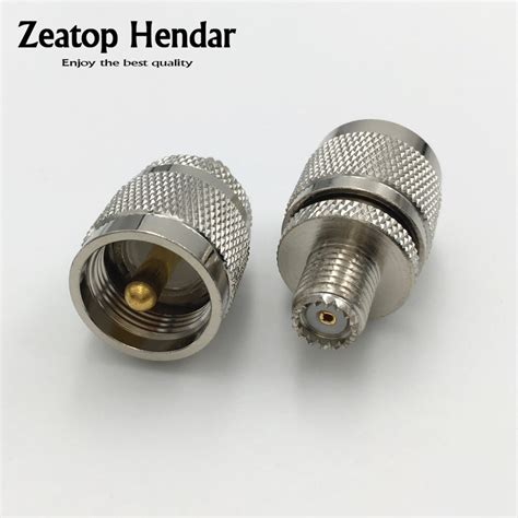 10pcs Brass Uhf Pl259 Male Pl 259 Jack To Mini Uhf Female Plug Rf Straight Wire Connector In