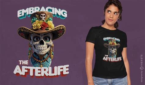 Plantilla Psd Editable De Abrazando El Dise O De La Camiseta Afterlife