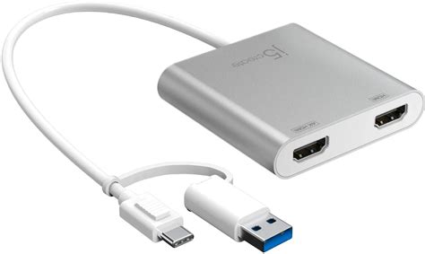 J5create Usb C To Dual Hdmi Multi Monitor Adapter Silver Jca365 Best Buy