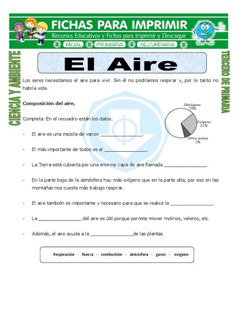 22ficha El Aire Para Tercero De Primaria Pdf