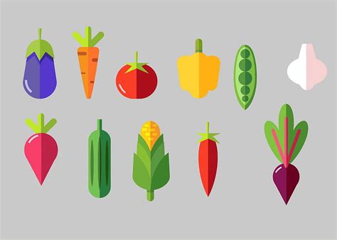 Set Of Vegetable Icons Vector Eps Ai Uidownload