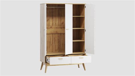 Распашной шкаф Нордик-3 Wood White – купить в Москве по цене 32 990 ...