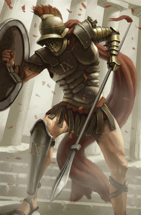 Artstation Roman Spear And Shield