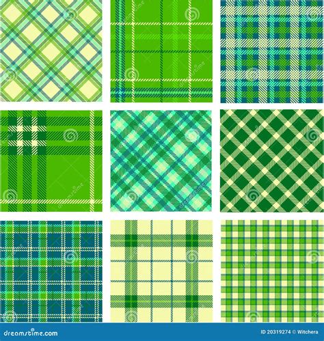 Plaid Patterns Set Stock Illustration Illustration Of Fabric