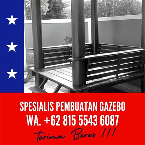 Terima Jadi Wa 081555436087 Harga Gazebo Kayu Kelapa Minimalis