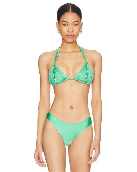 PQ Swim Isla Bikini Top In Green Lyst