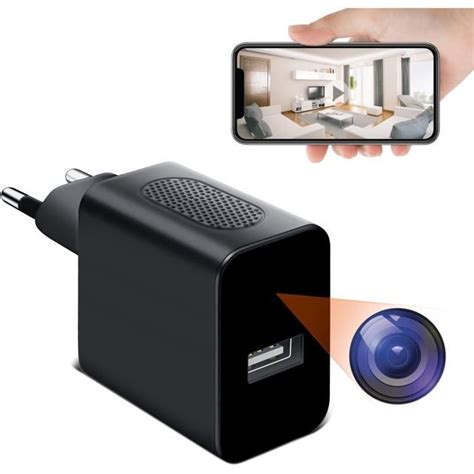 TJS Caméra Espion WiFi Caméra Cachée 4K 1080P USB Chargeur Mini Camera