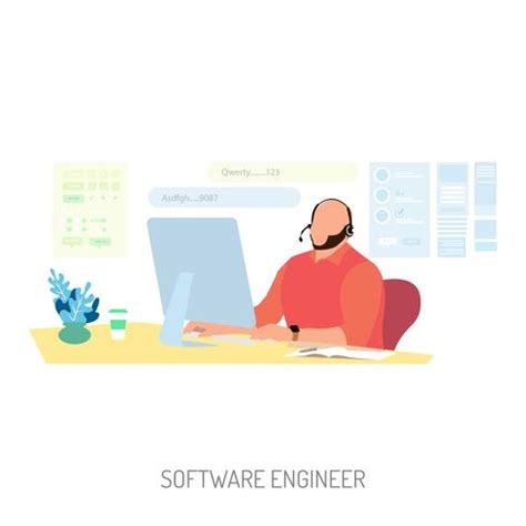 Software Engineer Conceptual Illustration Design Vector Art At