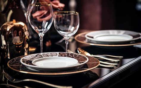 Premium Ai Image Luxury Tableware Beautiful Table Setting In Restaurant