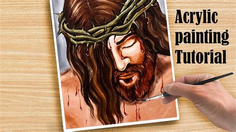 How To Draw Jesus Christ Easy Acrylic Painting Step By Step Tutorial