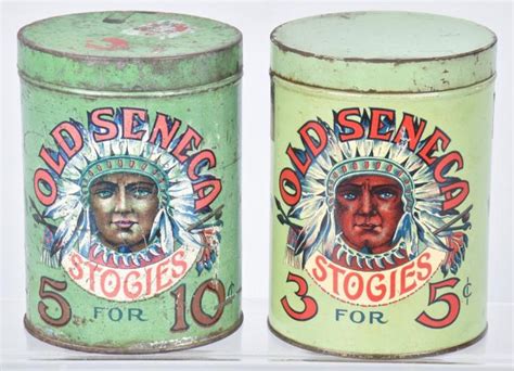 2 Old Seneca Stogies Cigar Tins