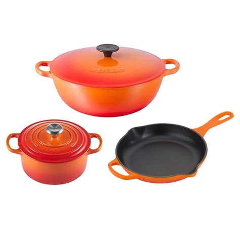 Kit De Ferro Fundido Laranja I Pe As Le Creuset