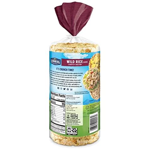 Lundberg Organic Brown Rice Cakes Wild Rice Lightly Salted Gluten