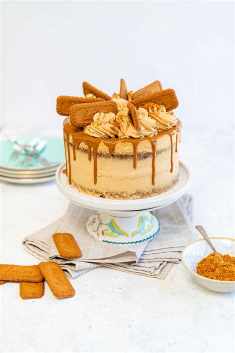 Biscoff Cake With Cookie Butter Buttercream Supergolden Bakes