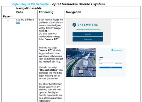 Vejledning Til SafetyNet Registrering Af Entreprisetimer VD Kontrol