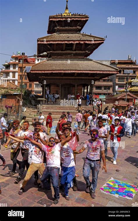 Nepal, Kathmandu, Holi festival Stock Photo - Alamy