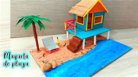 Maqueta De La Playa F Cil De Hacer Manualidades Creativas Youtube