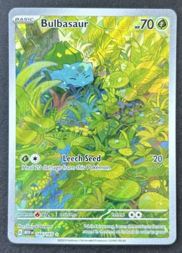 Bulbasaur 166165 Scarlet And Violet 151 Illustration Rare Pokemon Tcg Card Nm Ebay