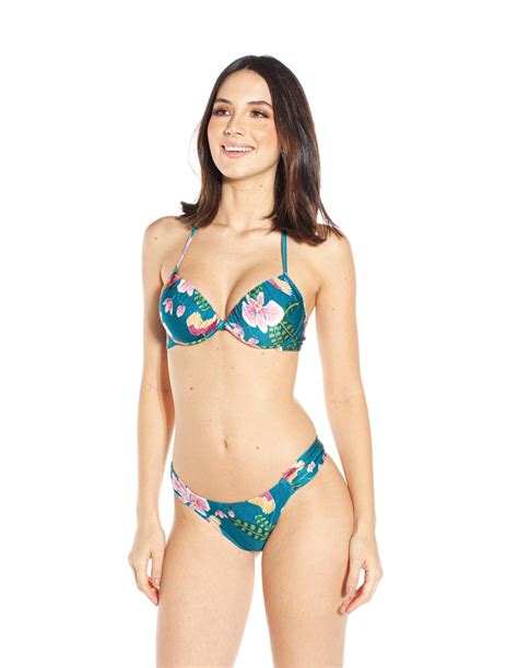 Bikini Bottoms Bottom Mt Bolha Folha Turquesa Brand Lua Morena