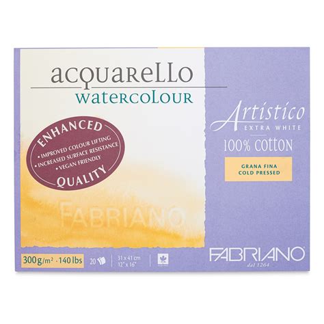 Fabriano Artistico Enhanced Watercolor Block Extra White Cold Press