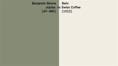 Benjamin Moore Jojoba Af Vs Behr Swiss Coffee Side By Side