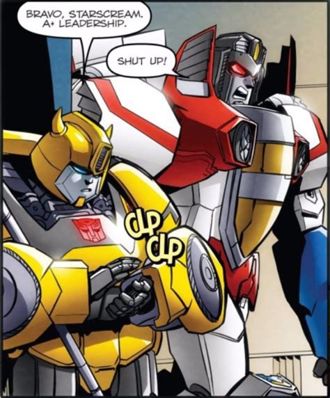 Starscream And Bumblebee Transformers Starscream Transformers Memes Transformers Funny