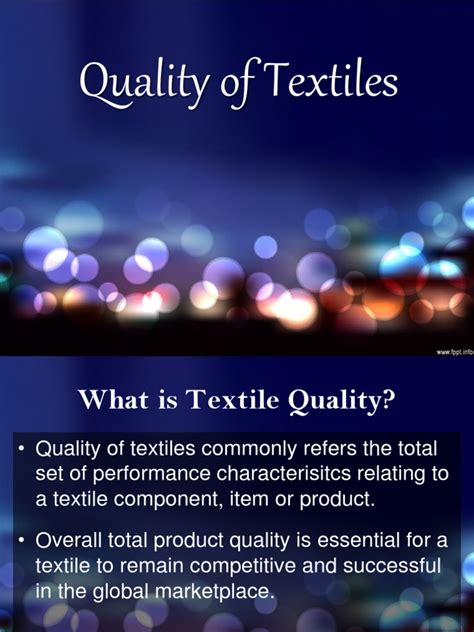 7 Quality Of Textiles Quality Assurance Standardization