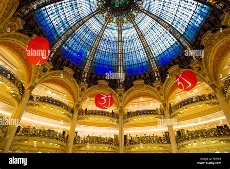 Art Nouveau Dome Galeries Lafayette Paris Ile De France France