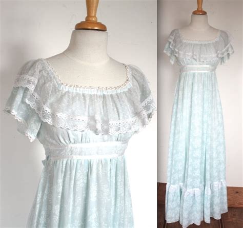 Vintage S Gunne Sax Dress S Powder Blue And