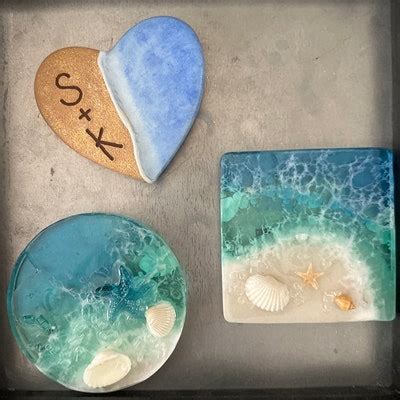 Seashell Beach Wall Art for Bathroom Decor, Square Art for Beach ...