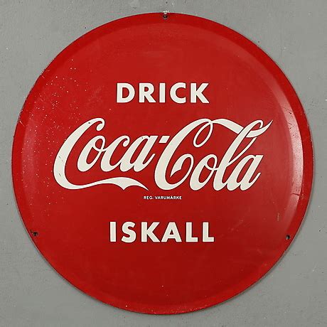 Reklamskylt Pl T Coca Cola Troligen Omkring Talets Mitt